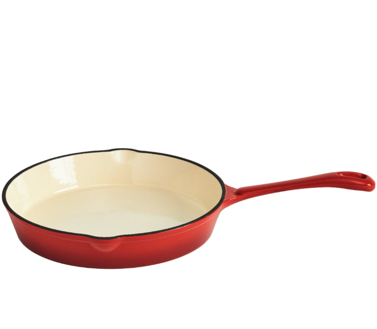 Enameled Cast Iron 10" Skillet - Red
