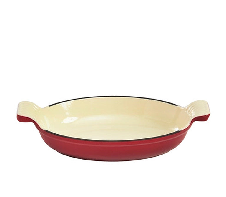 Enameled Cast Iron 10" x 6" Oval Baking Dish - Red