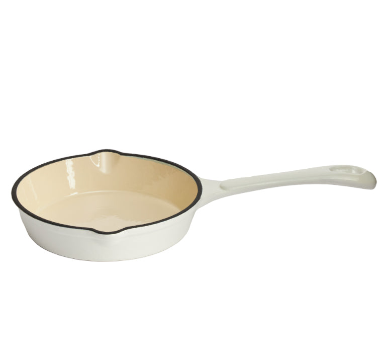 Enameled Cast Iron 6 1/2" Skillet - White