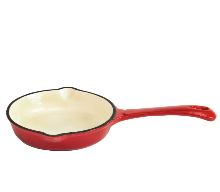 Enameled Cast Iron 6 1/2" Skillet - Red