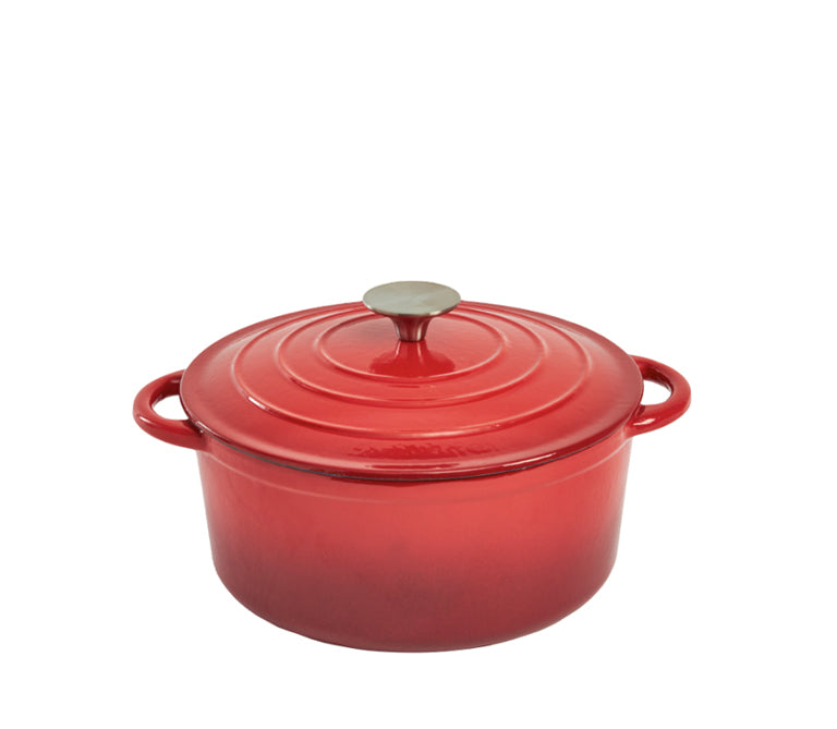 Enameled Cast Iron 8 1/4" Round Dutch Oven - Red