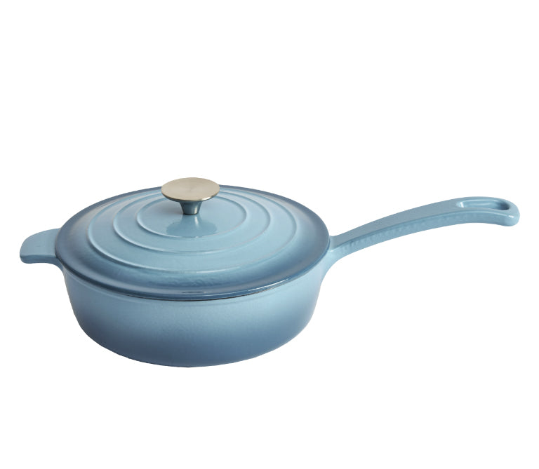 Enameled Cast Iron 9 1/2" Covered Sauce Pan - Agave