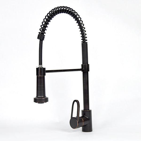 Oil-Rubbed Bronze Industrial Gooseneck Kitchen Faucet