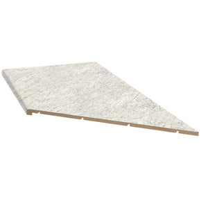 Carrara Bianco 10' Right Miter Countertop