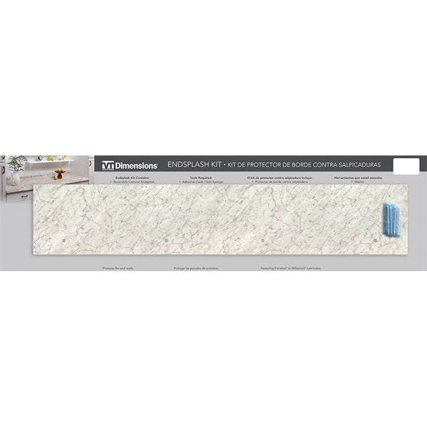 Carrara Bianca End Splash Kit