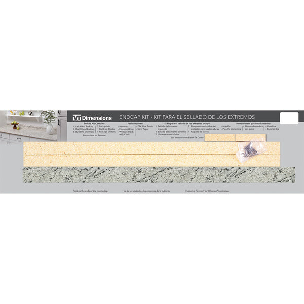 White Ice Granite End Cap Kit