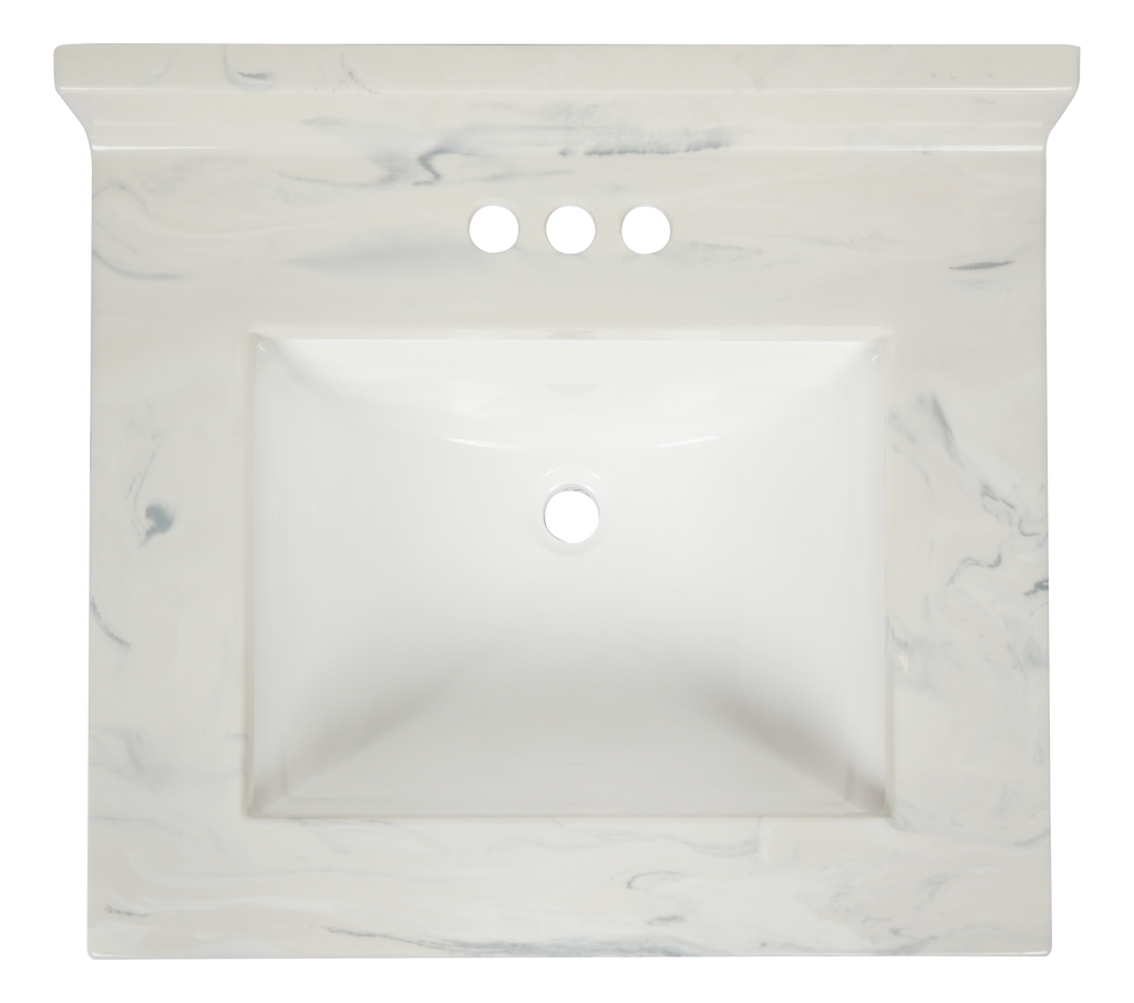 Pronto Vanity Carrara White 22'' x 25'' Top Gloss
