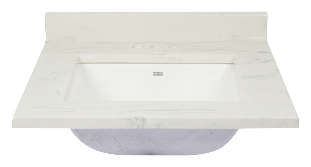 Pronto Vanity Carrara White 22'' x 25'' Top Gloss