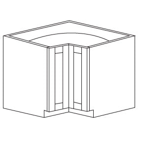 Corner Base Cabinets - Platinum Grey