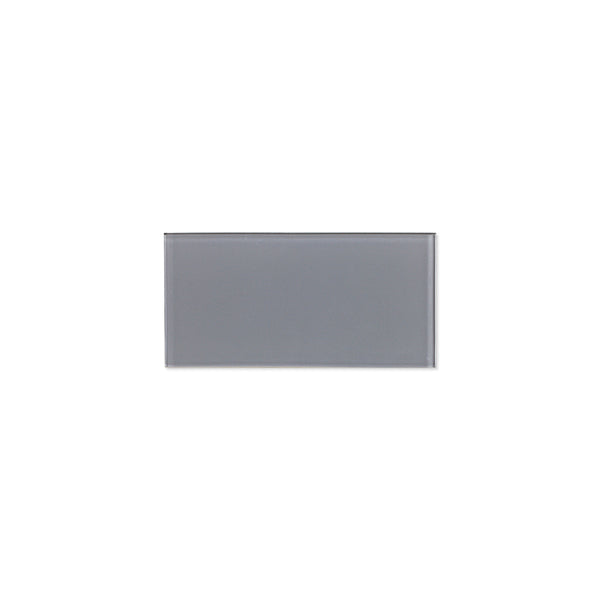 ProntoMosaic Medium Gray Glass Subway 3'' x 6'' (24-pack / 3 sq.ft.)