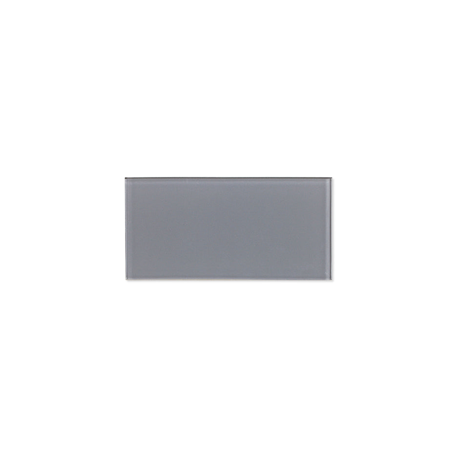 SUBWAY ミールトイ ディスプレイ ProntoMosaic Medium Gray Glass Subway 3'' x 6'' (24-pack / 3 sq.ft