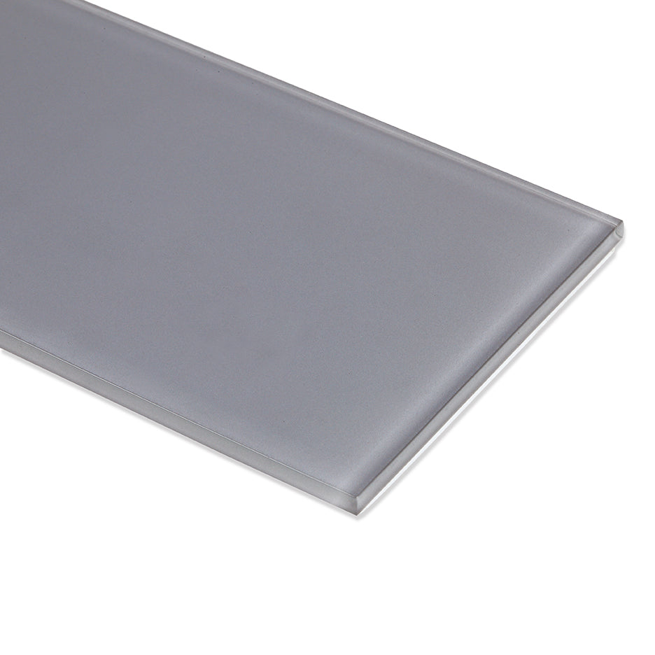 ProntoMosaic Medium Gray Glass Subway 3'' x 6'' (24-pack / 3 sq.ft.)