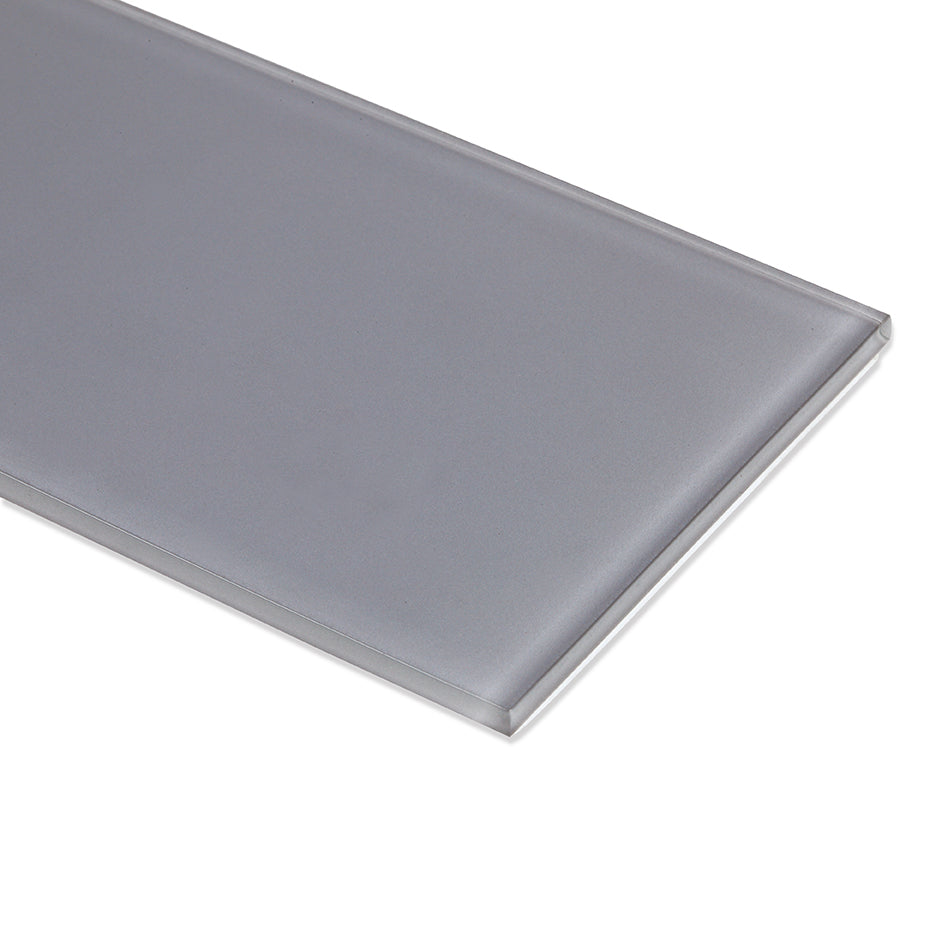ProntoMosaic Medium Gray Glass Subway 3'' x 6'' (24-pack / 3 sq.ft
