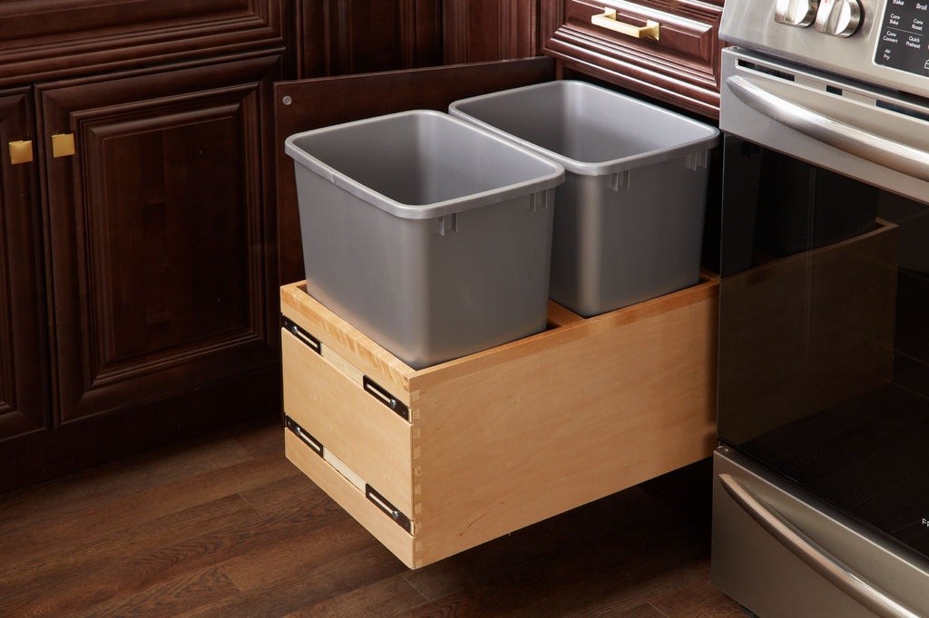 Pull Out Waste Basket Double 18"