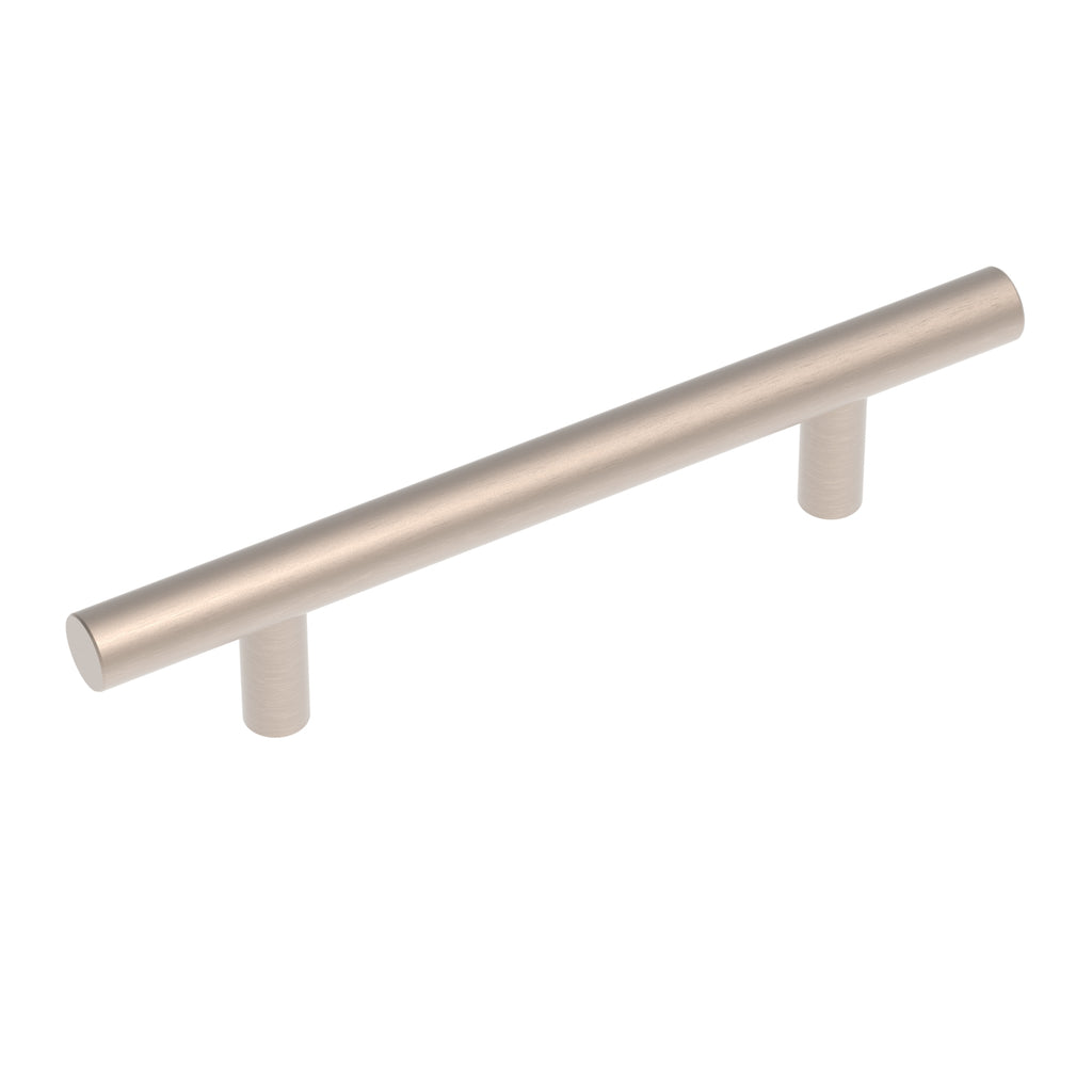 Hollow Bar Pull 3-3/4 Inch (96mm) Center to Center Satin Nickel Finish (10-Pack)