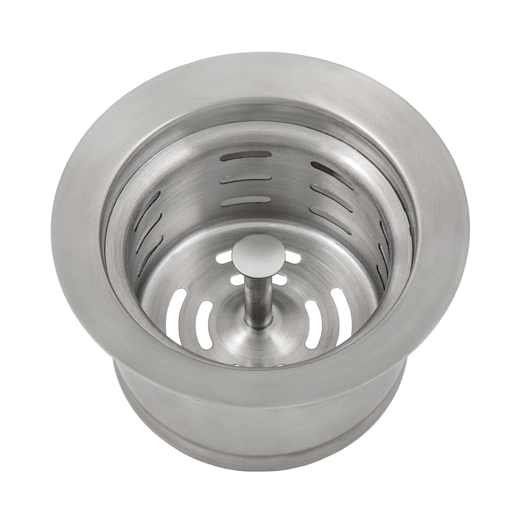 Extended Garbage Disposal Flange with Deep Basket Strainer for Kitchen Sinks Stainless Steel