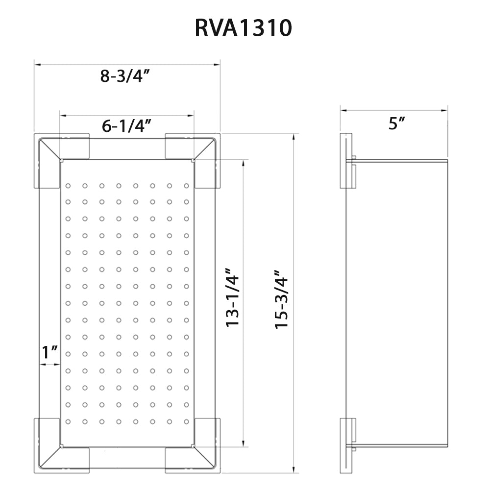Replacement Colander for RVH8210, RVH8221, RVH8222, RVH8333, RVQ5210 sink Stainless Steel