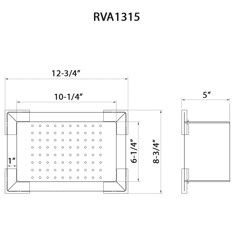 Replacement Colander for RVH8215 sink Stainless Steel with Plastic Corners