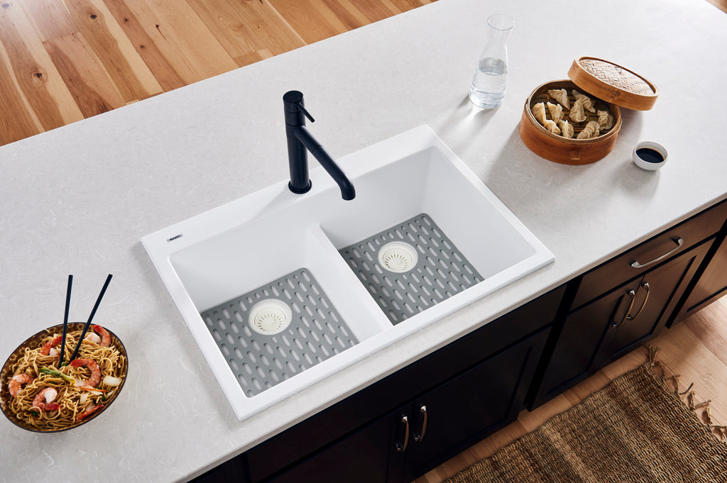 Silicone Bottom Grid Sink Mat for RVG1385 and RVG2385 Sinks Gray