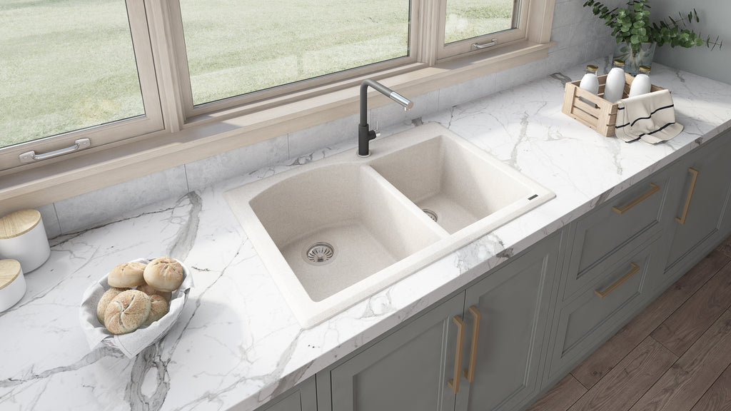 swan qzrc 3322 granite 33x22 kitchen sink espresso
