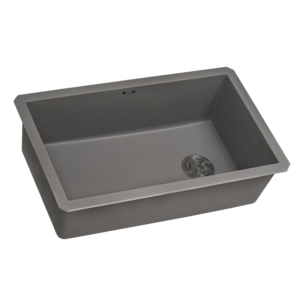 Granite 32x19 Offset Drain Single Basin Sink Urban Gray