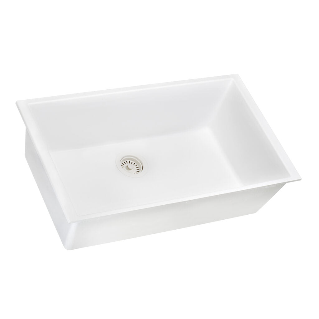 33" Arctic White Granite Composite Single Basin Sink