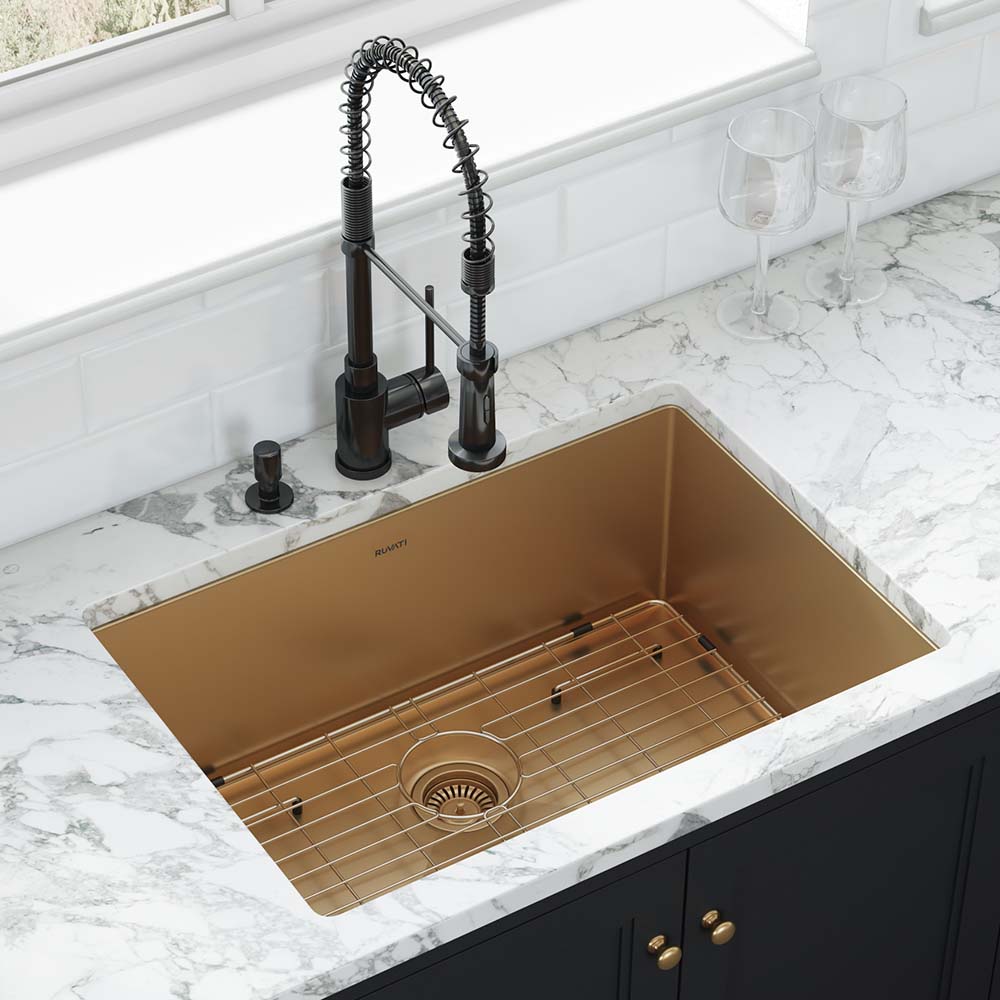 27x19 Single Basin Sink Gold