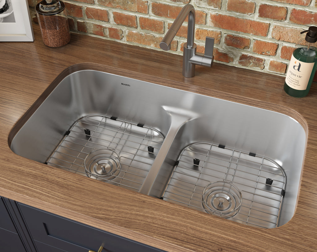 Clsc 32x19 Low Divide 50/50 Double Basin Sink
