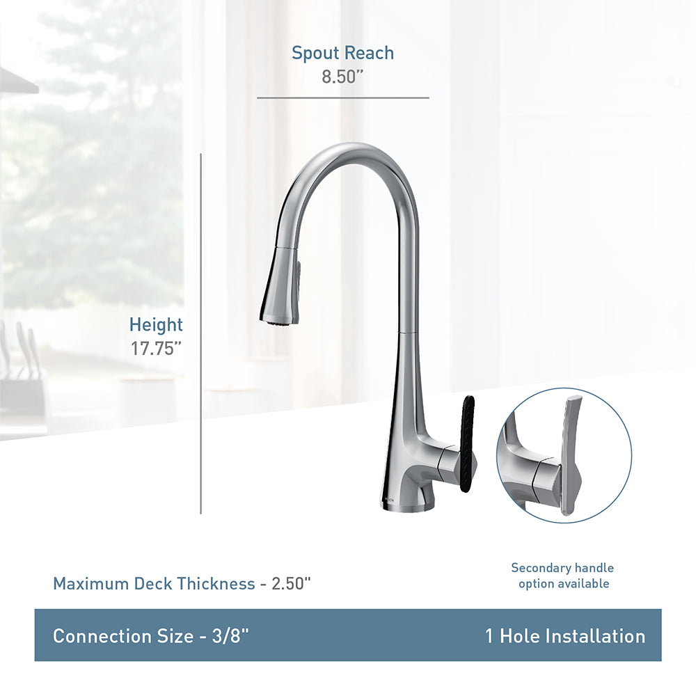 Moen® Polished Nickel High Arc Kitchen Faucet