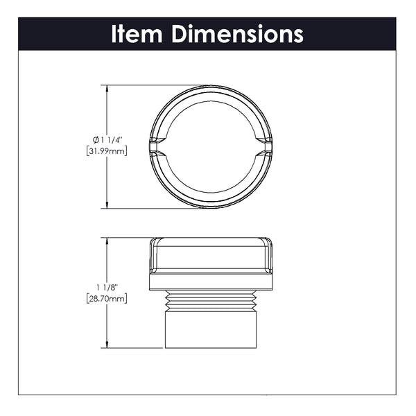 Pipeline Knob, 1-1/4" DIA. - CTG3286