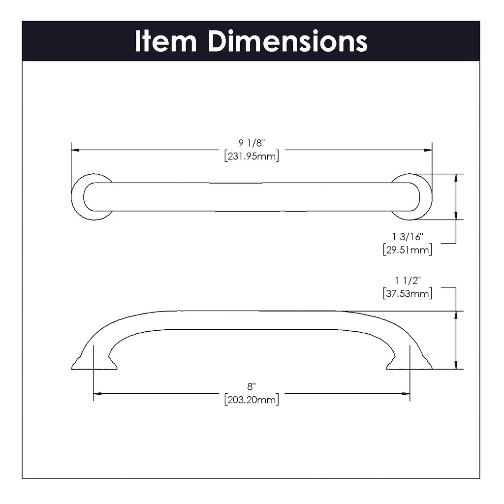 Zephyr Appliance Pull, 8" C/C - CTG3953