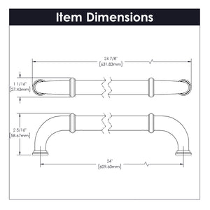 Cottage Appliance Pull, 24" C/C - CTG3525