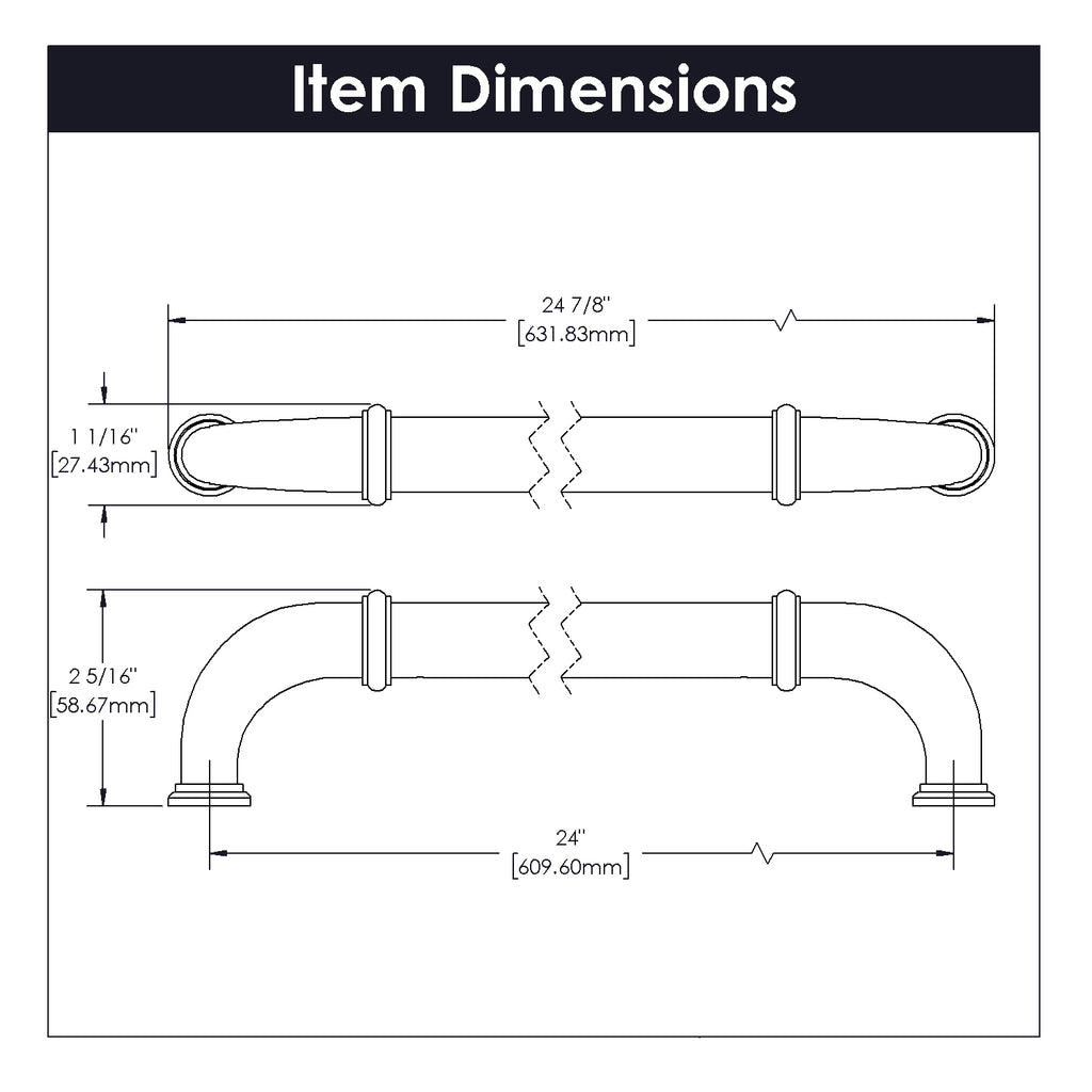 Cottage Appliance Pull, 24" C/C - CTG3525