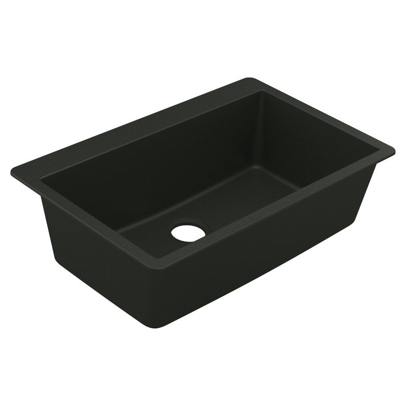 MOEN® Black Single Basin Granite Sink