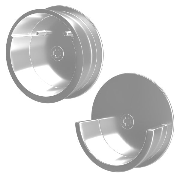 Gracious Home Chrome Closet Rod End Caps- Set of 2