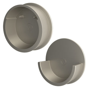 Gracious Home Closet Satin Nickel Pole End Caps- Set of 2