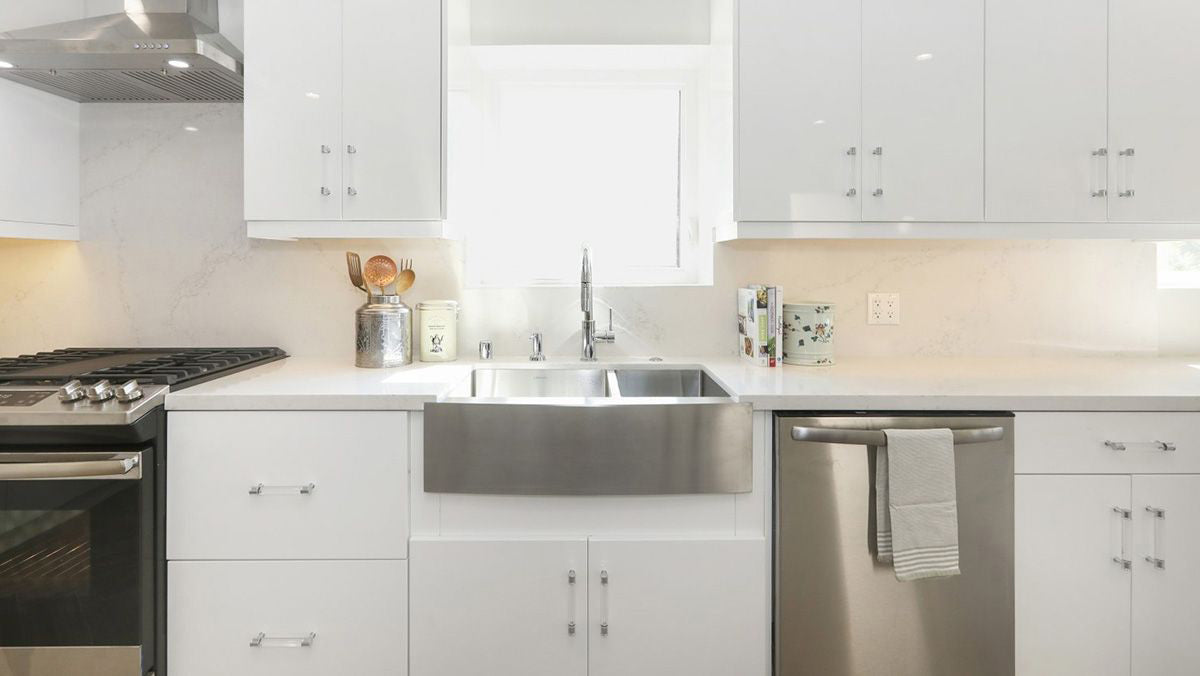 shaker white glossy complete kitchen set