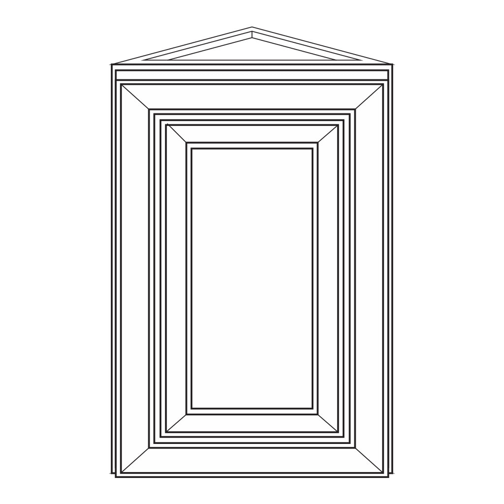 Corner Wall Cabinets - Aspen White